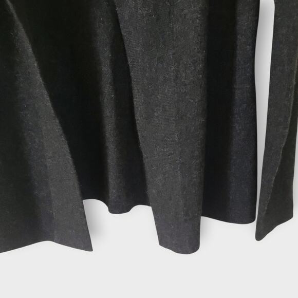 Elie Tahari Womens Draped Front Cashmere Cardigan Dark Grey Sz Small Minimalist - Picture 3 of 12